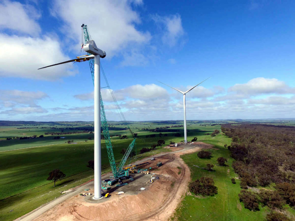 Construction of Waterloo Wind Farm Stage 2